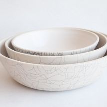 Earthen Nesting Bowls/Crackle