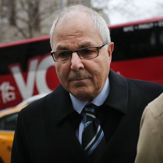 NEW YORK, NY - DECEMBER 20: Brother of convicted Ponzi king Bernard Madoff ,67-year-old Peter Madoff, arrives at U.S. District Court in Manhattan on December 20, 2012 in New York City. A plea agreement makes a 10-year prison term all but certain for Madoff who was convicted after he pleaded guilty to conspiracy and falsifying books and records of an investment adviser. (Photo by Spencer Platt/Getty Images)