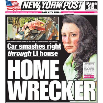 New York Post cover for Tuesday, May 29, 2012