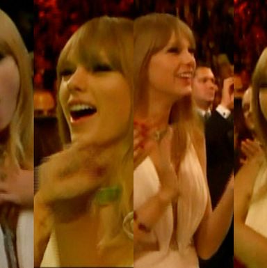 T. Swift spent more time on-camera at her seat than she did performing earlier that night. Maybe she intentionally memorized the words to every song, maybe she just knew them — either way, for someone who didn't accept an award last night, she still went home the big winner.