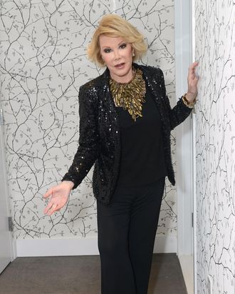 WESTBURY, NY - MAY 20: Joan Rivers attends the 2014 Larger Than Life Gala at Old Westbury Hebrew Congregation on May 20, 2014 in Westbury, New York. (Photo by Shahar Azran/Getty Images)