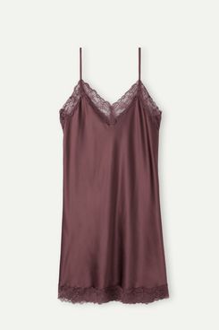 Intimissimi Silk Slip with Lace Insert Detail