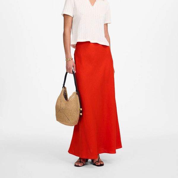Madewell Linen Maxi Slip Skirt