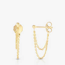 Ring Concierge Double Chain Front to Back Studs