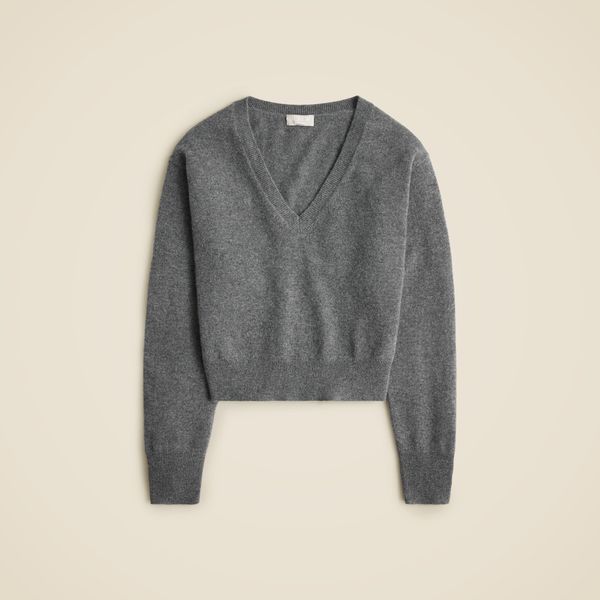 J.Crew Cashmere Shrunken V-Neck Sweater