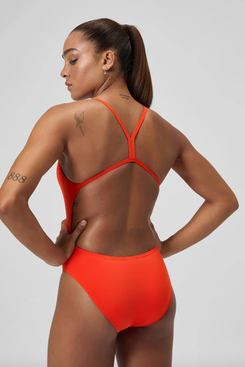 Speedo Solid V-Back One-Piece