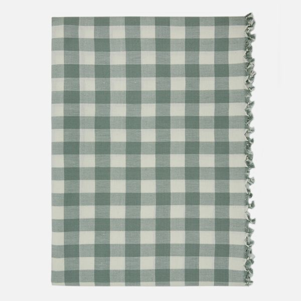 Heather Taylor Home Gingham Sage Tablecloth