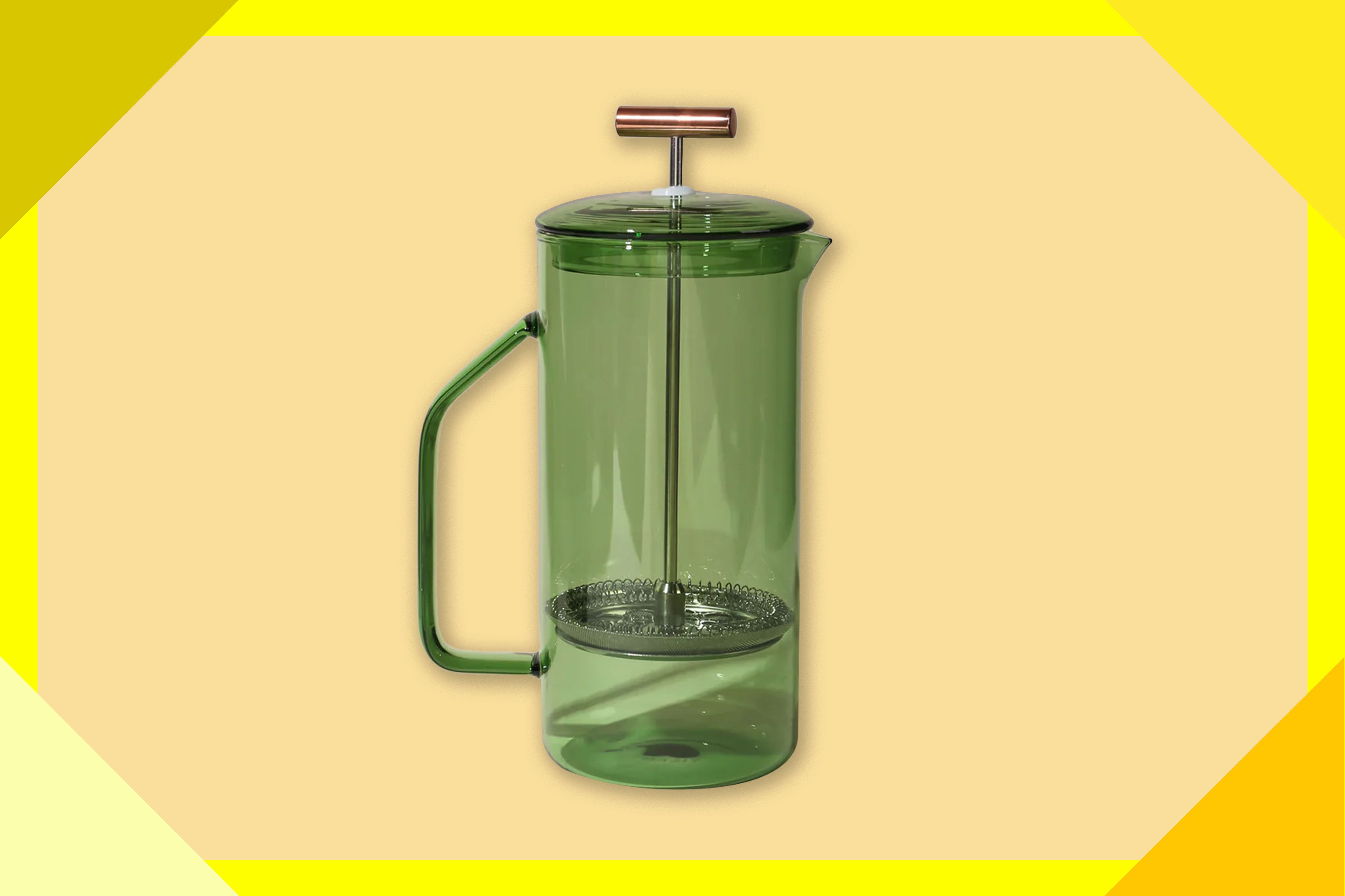 HAY French press brewer, clear - yellow