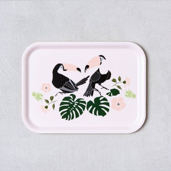 Micush Toucans tray, tropical kitchen decor