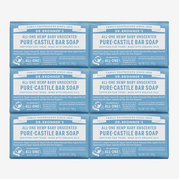 Dr. Bronner's Pure Castile Unscented Bar Soap