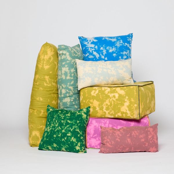 Suay The Tie Dye Linen Small Throw Pillow 24