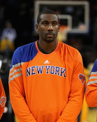 Amare Stoudemire #1 of the New York Knicks