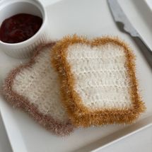 MamaScrubbies Toast Shape Korean Crocheted Dish Scrubby