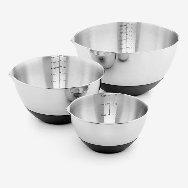 Martha Stewart Collection Non-Skid Mixing Bowls with Measurements (Set of 3)
