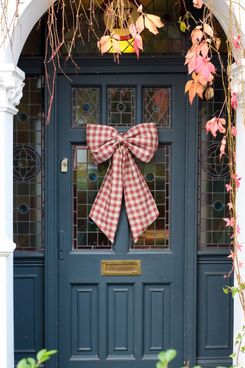 Straw London Giant Gingham Bow