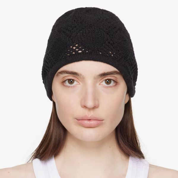 Black Argyle Earflap Beanie