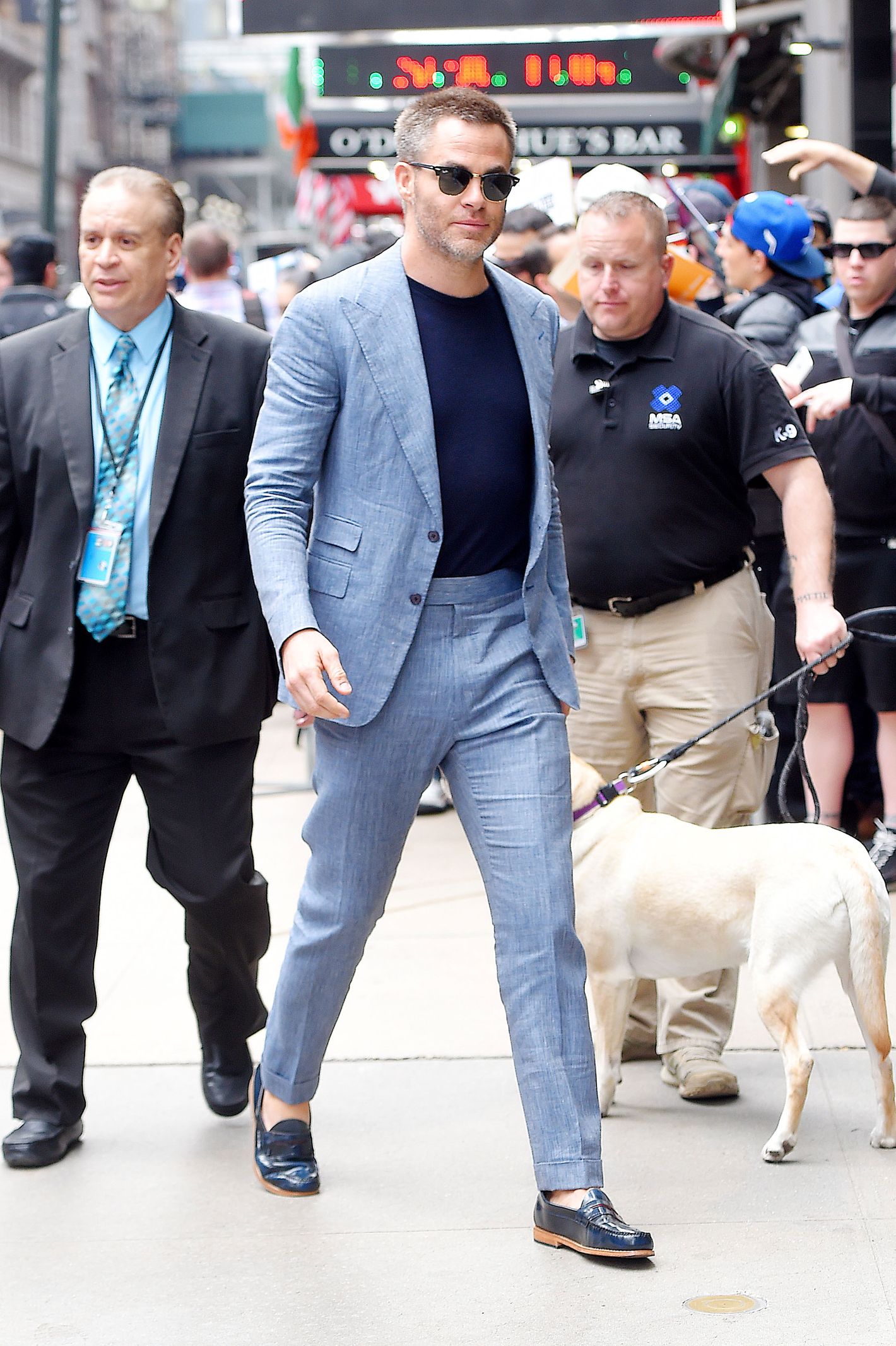 Chris Pine Wears 3 Summer Suits In One Day