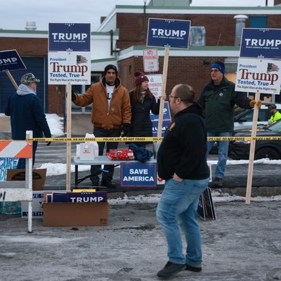 Voters Head To The Polls To Cast Their Vote In The New Hampshire Primary