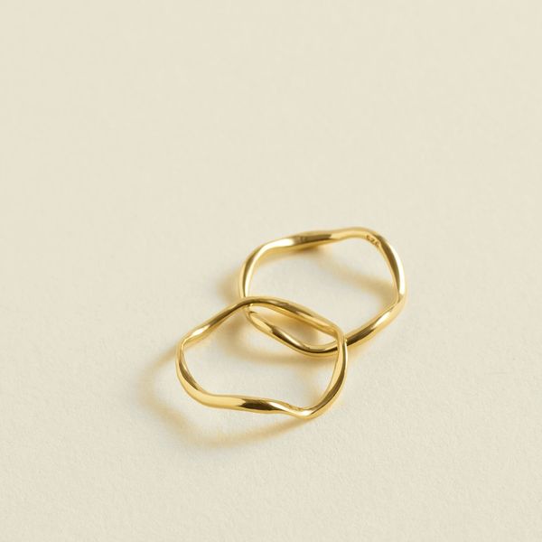 Madewell Demi-Fine Sculptural Stacking Ring Set