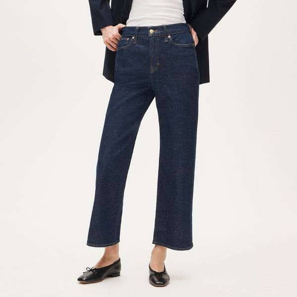 J.Crew 修身阔腿牛仔裤