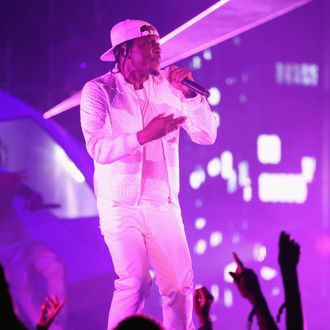LOS ANGELES, CA - JULY 01: Rapper Pusha T performs onstage during the 2012 BET Awards at The Shrine Auditorium on July 1, 2012 in Los Angeles, California. (Photo by Christopher Polk/Getty Images For Polk)