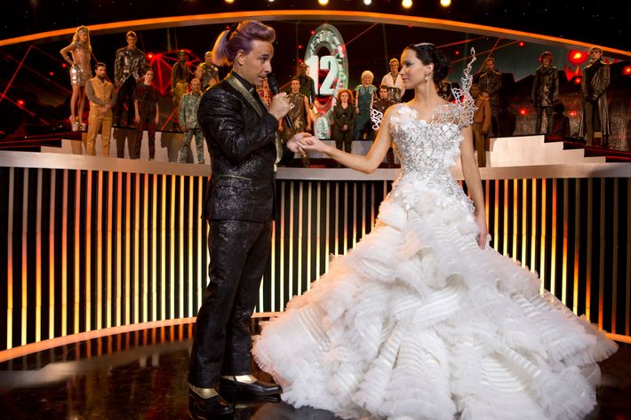 Katniss Reveals Cinna's Dress  The Hunger Games: Catching Fire