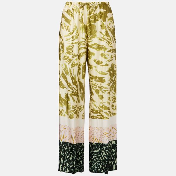 Dries Van Noten Printed Wide-Leg Pants