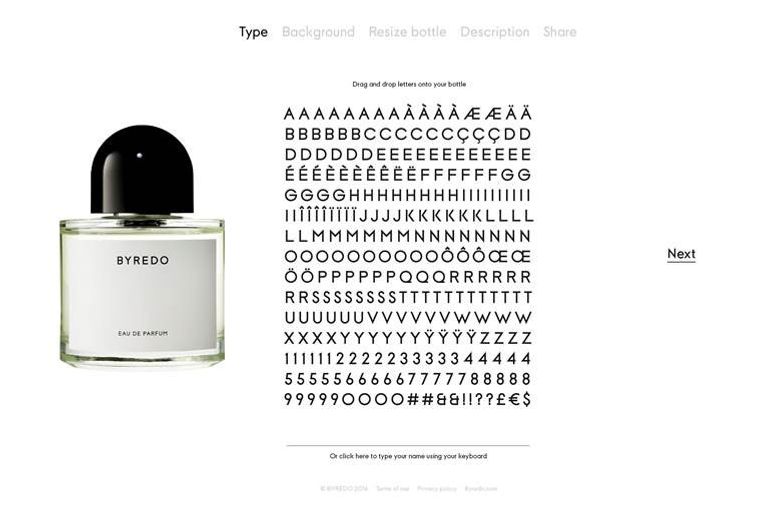 Byredo scent online descriptions