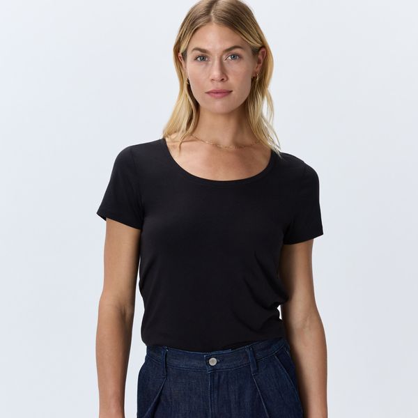 Quince Women's Cotton Modal Scoop Neck Tee