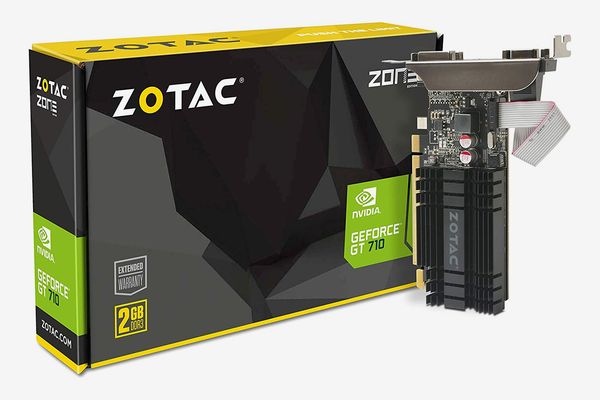 ZOTAC GeForce GT 710 2GB DDR3 PCI-E2.0 DL-DVI VGA HDMI Passive Cooled Single Slot Low Profile Graphics Card