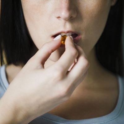 Woman eating herself