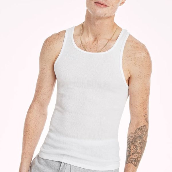 White Cotton Tank Top (10 Pack)