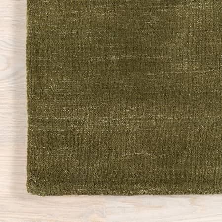 Arvin Olano x Rugs USA Verdant Green Arrel Speckled Wool-Blend Area Rug