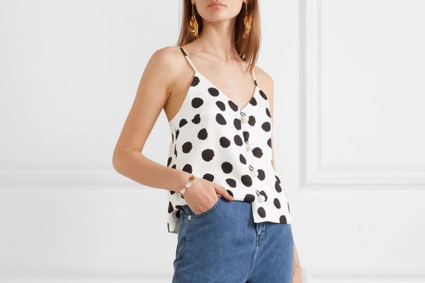 Mother of Pearl + NET SUSTAIN Polka-Dot Lyocell Camisole