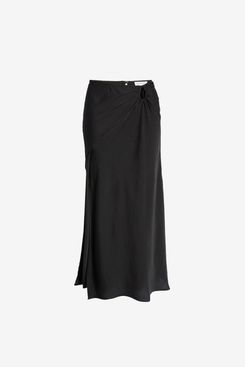 Topshop Co-Ord Ruched Satin Maxi Skirt