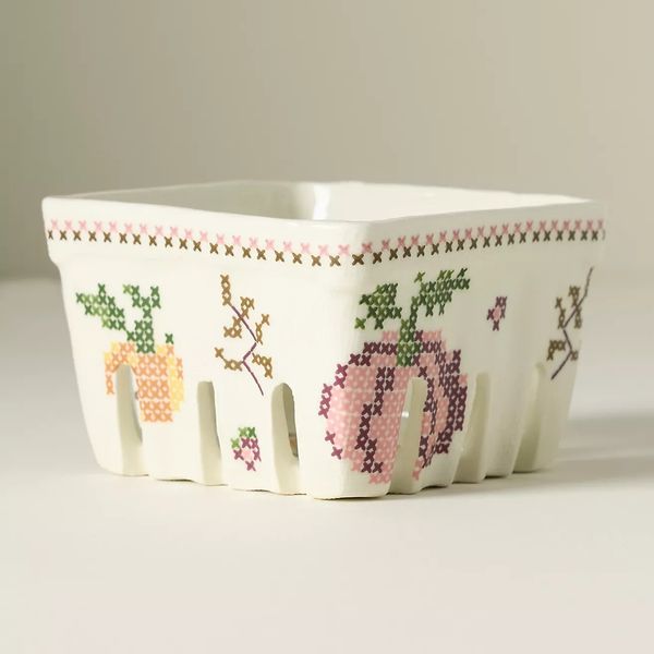 Anthropologie Harmonie Stoneware Berry Basket
