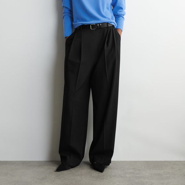 COS Relaxed Twill Wide-Leg Pants