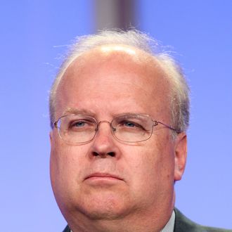BEVERLY HILLS, CA - JULY 14: political analyst and contributor Karl Rove of 'Fox News' speaks during day seven of the Fox Image Campaign 2008 Summer Television Critics Association Press Tour held at the Beverly Hilton hotel on July 14, 2008 in Beverly Hills, California. (Photo by Frederick M. Brown/Getty Images)