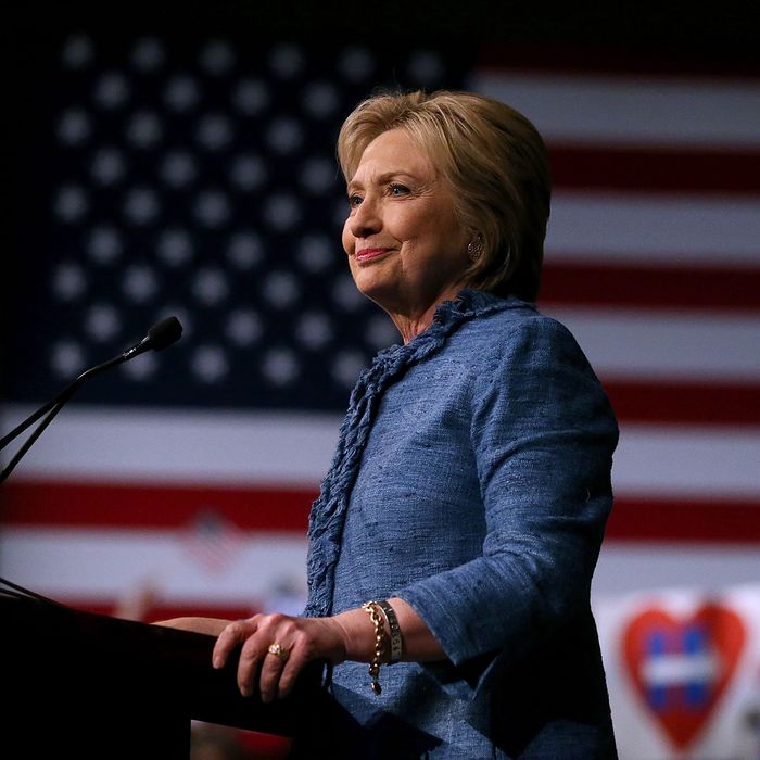 Democratic Presidential Candidate Hillary Clinton Holds Primary Night Event In Florida
