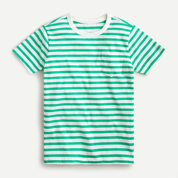 J.Crew Kids’ slub cotton pocket T-shirt in stripe