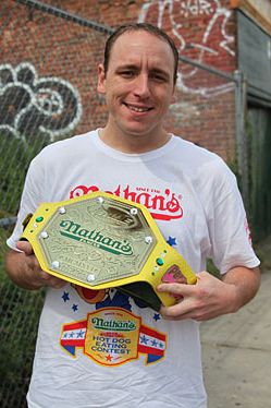 Joey Chestnut before Final Dropoff