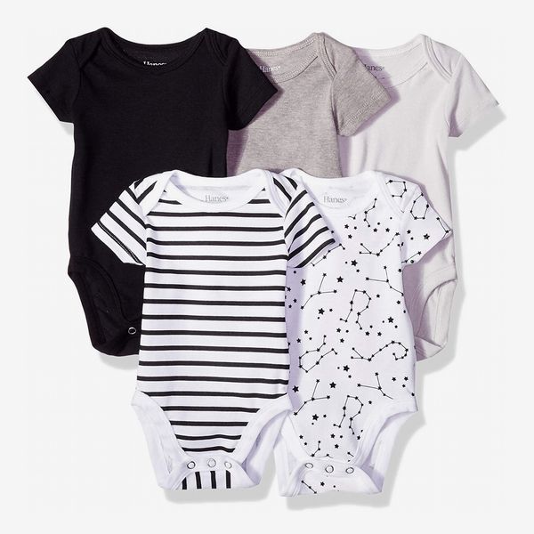 Hanes Ultimate Baby Flexy 5 Pack Short Sleeve Bodysuits