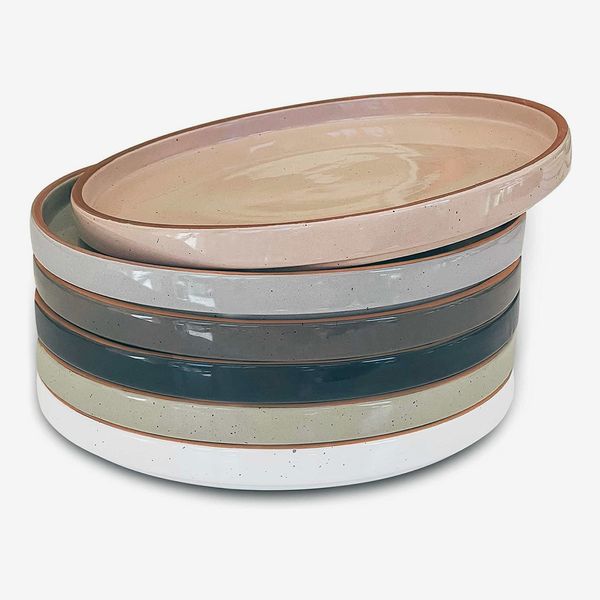 Mora Ceramic Flat 8-in Plates, Set of 6