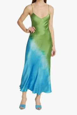 Alejandra Alonso Rojas Hand Dip-Dyed Silk Midi Dress