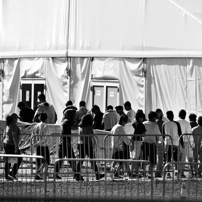 Migrant children at a U.S. detention center.