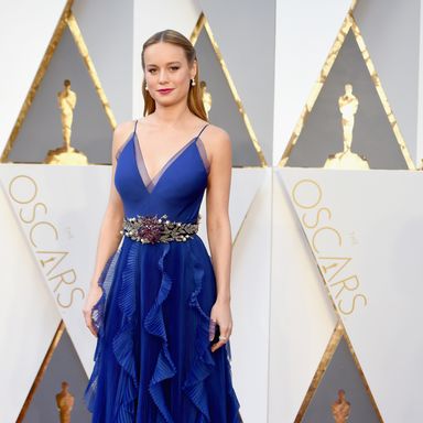 Brie Larson 
Dress by Gucci.