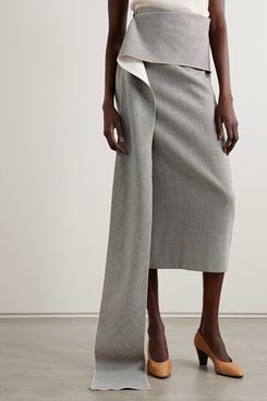 The Row Laz Wrap-Effect Wool-Blend Midi Skirt