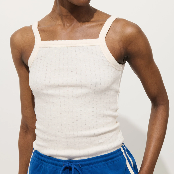 Alex Mill Lara Tank in Cotton Pointelle
