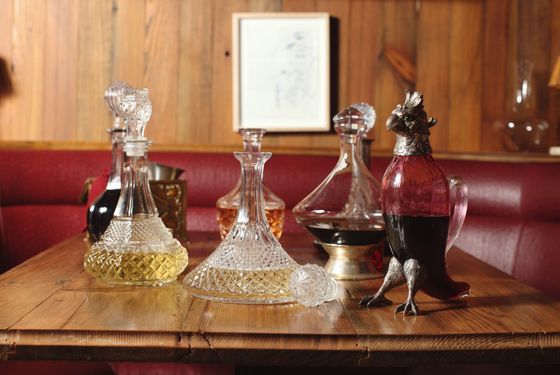 Dirty French's decanters.