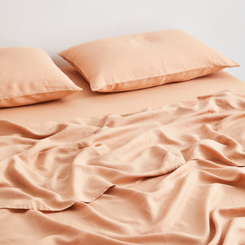 Bed Threads Terracotta 100% Flax Linen Sheet Set
